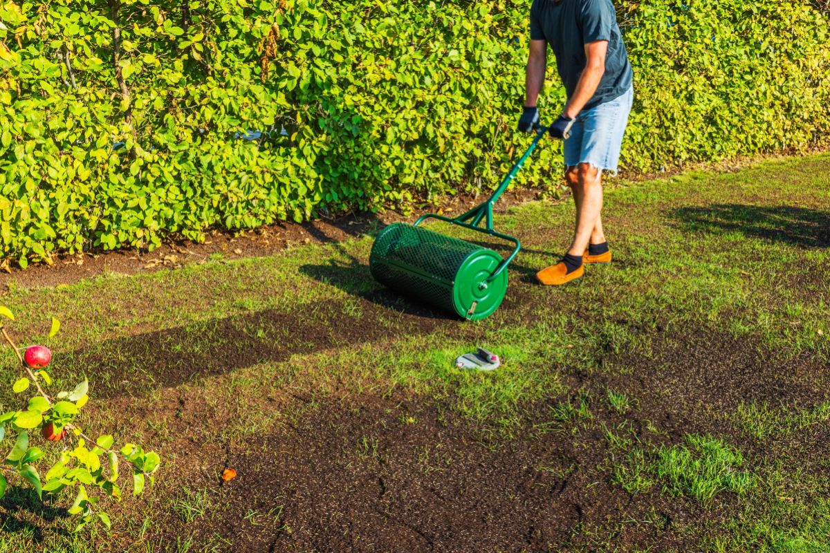 Topdress your lawn with soil from Lenz Enterprises