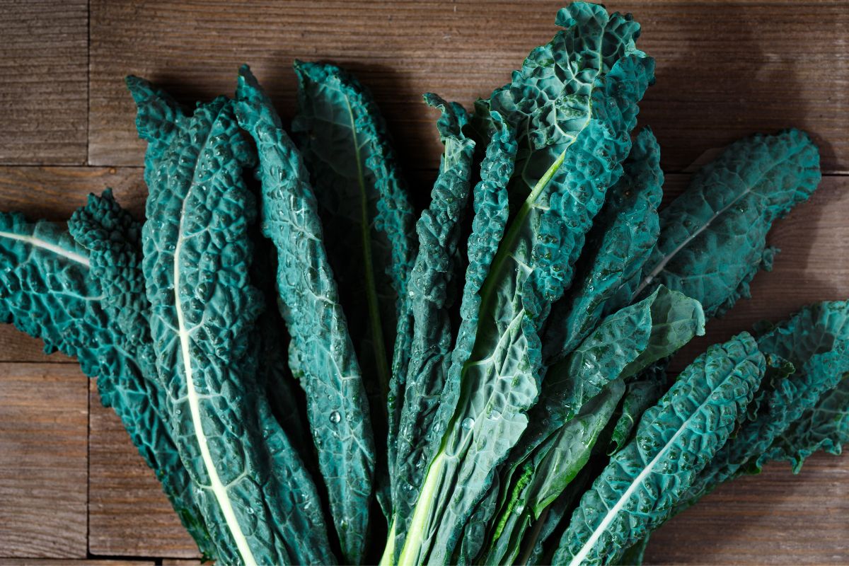 kale on a cutting board